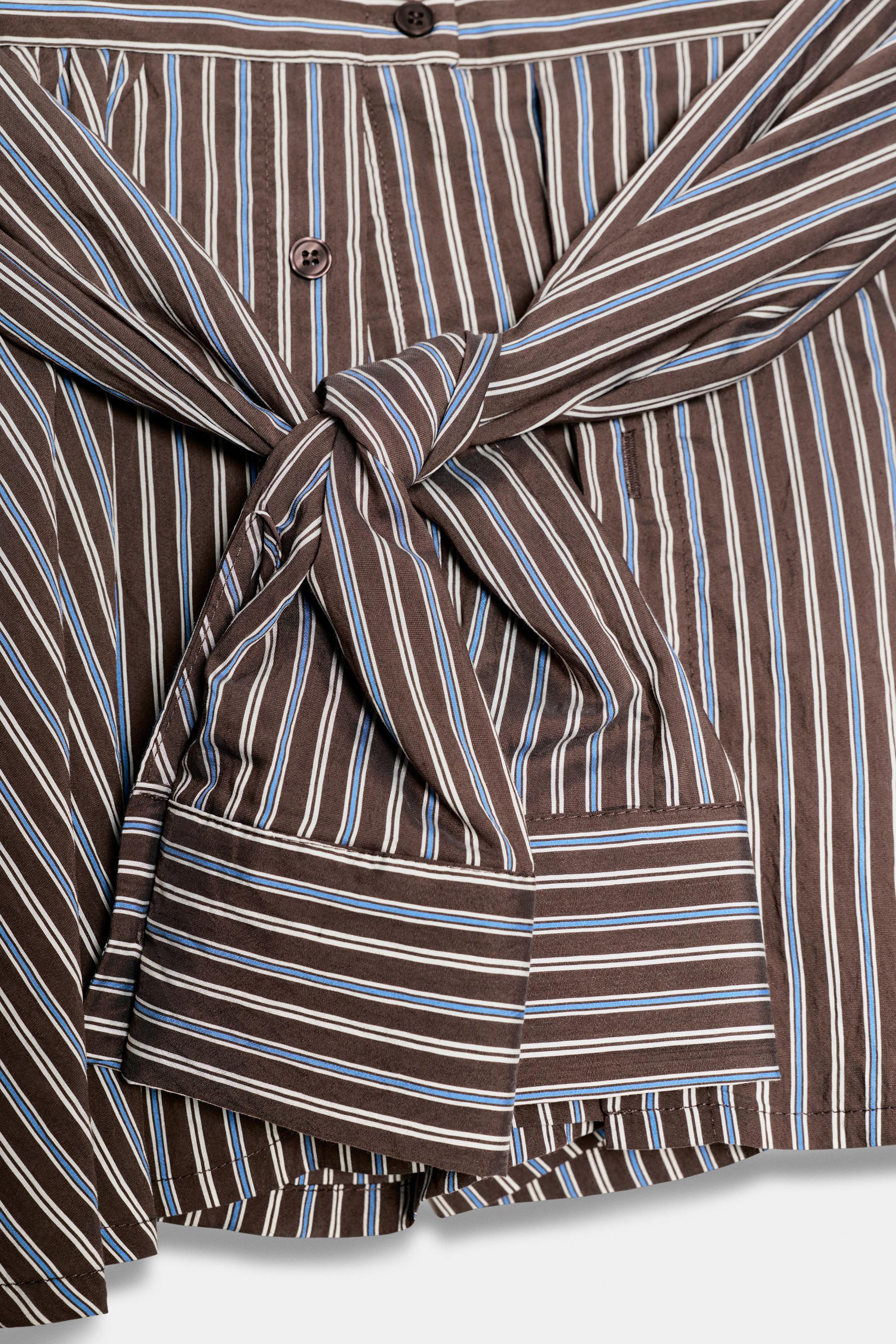 STRIPED SHORTS WITH TIE